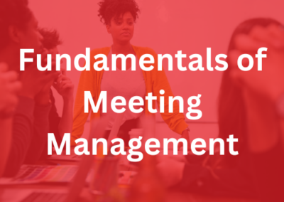 Fundamentals of Meeting Management